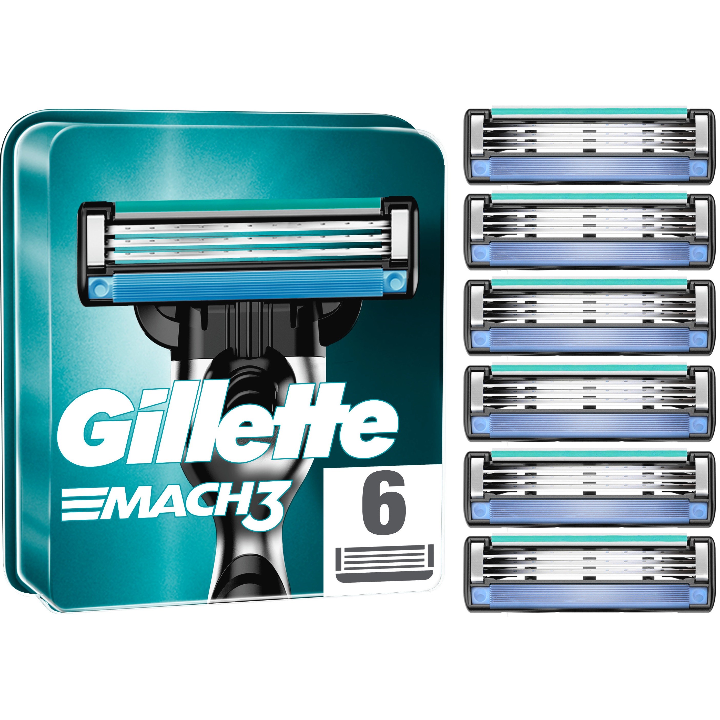 Gillette Mach3 Men's Razor Blade Refills 6 stk billede