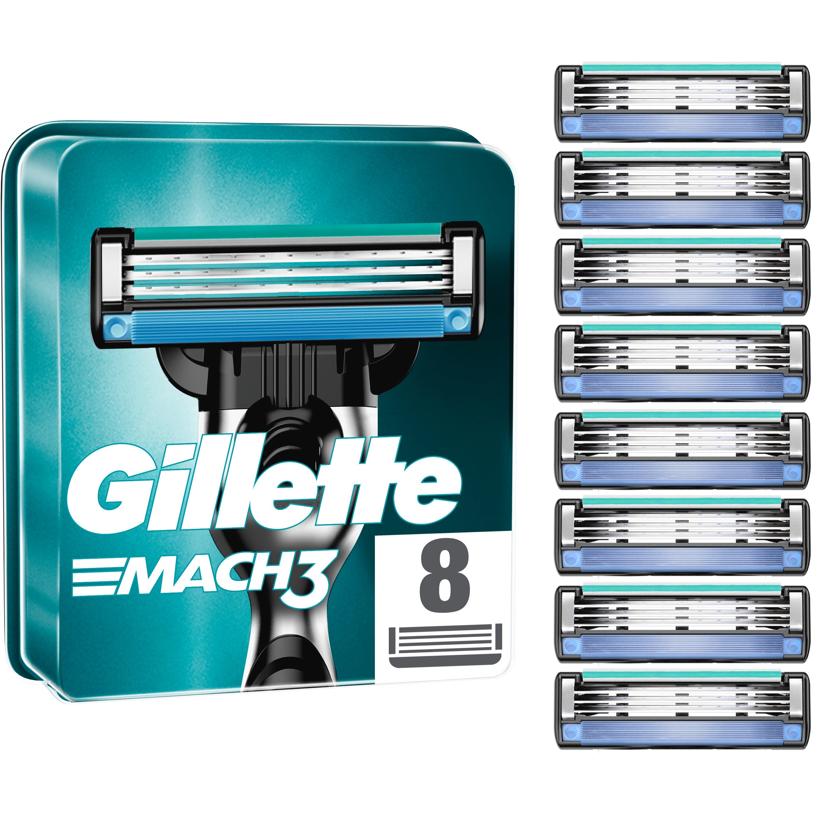 Läs mer om Gillette Mach3 Razor Blades 8-pack 8 st