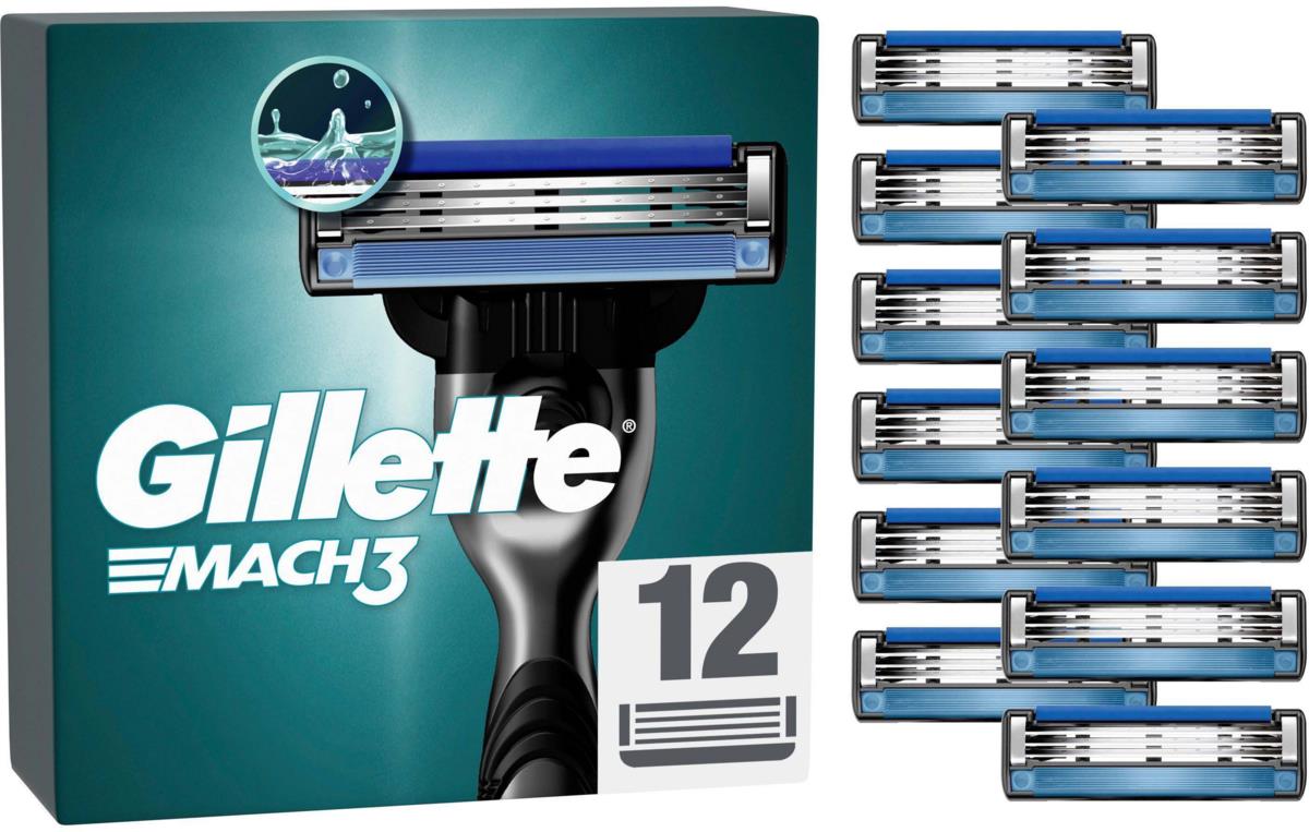 12 Razor Blades Gillette Mach3 Razor blades for men 12 count | lyko.com