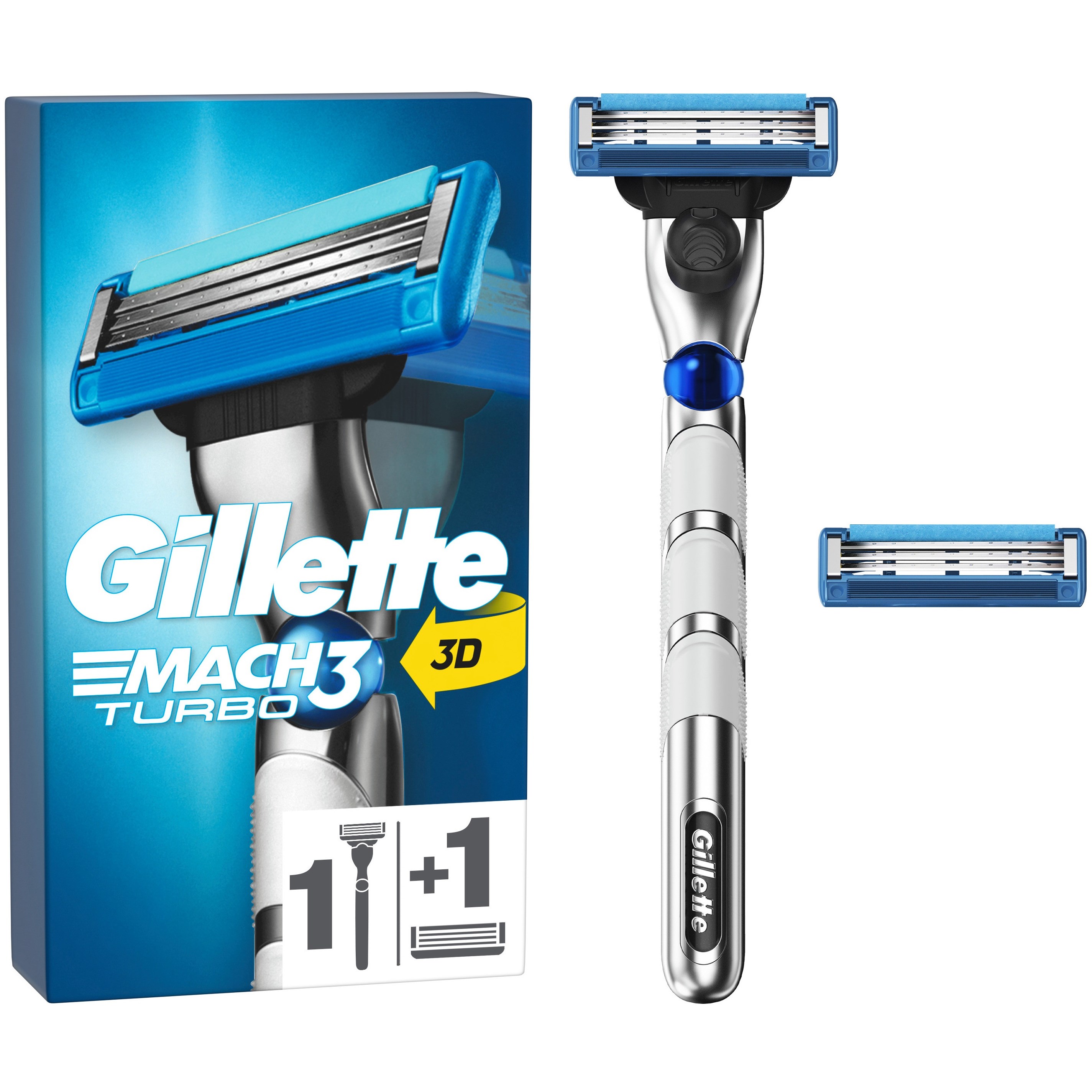 Gillette Mach3 Turbo Men’s Razor – 2 Blades