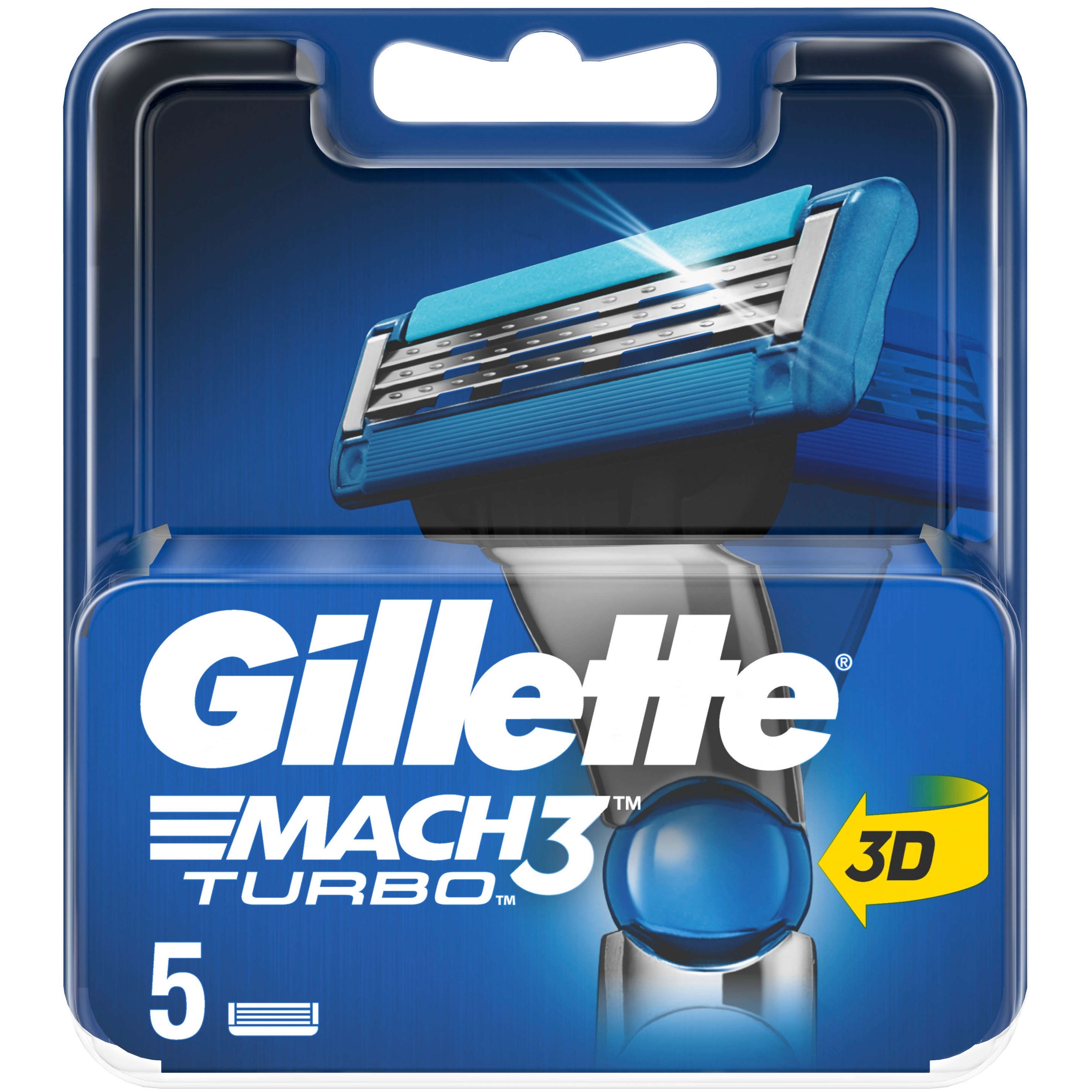 Gillette Mach3 Turbo Men’s Razor Blade Refills 5 stk billede