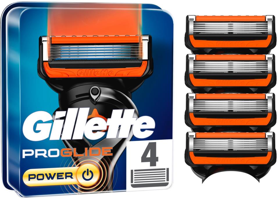 Gillette Fusion5 ProGlide Power rakblad för elrakhyvel för män 4 st