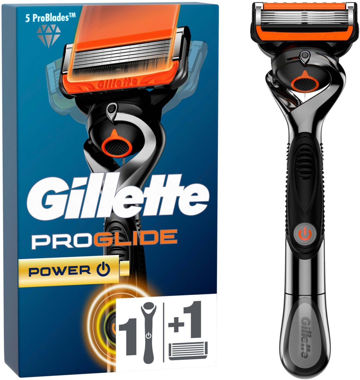 Gillette ProGlide Power Razor for men 1 razor blade refill | lyko.com