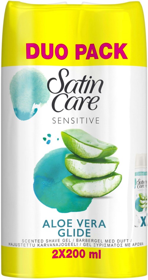 Gillette Venus Satin Care Shaving Gel Sensitive Aloe Vera Glide