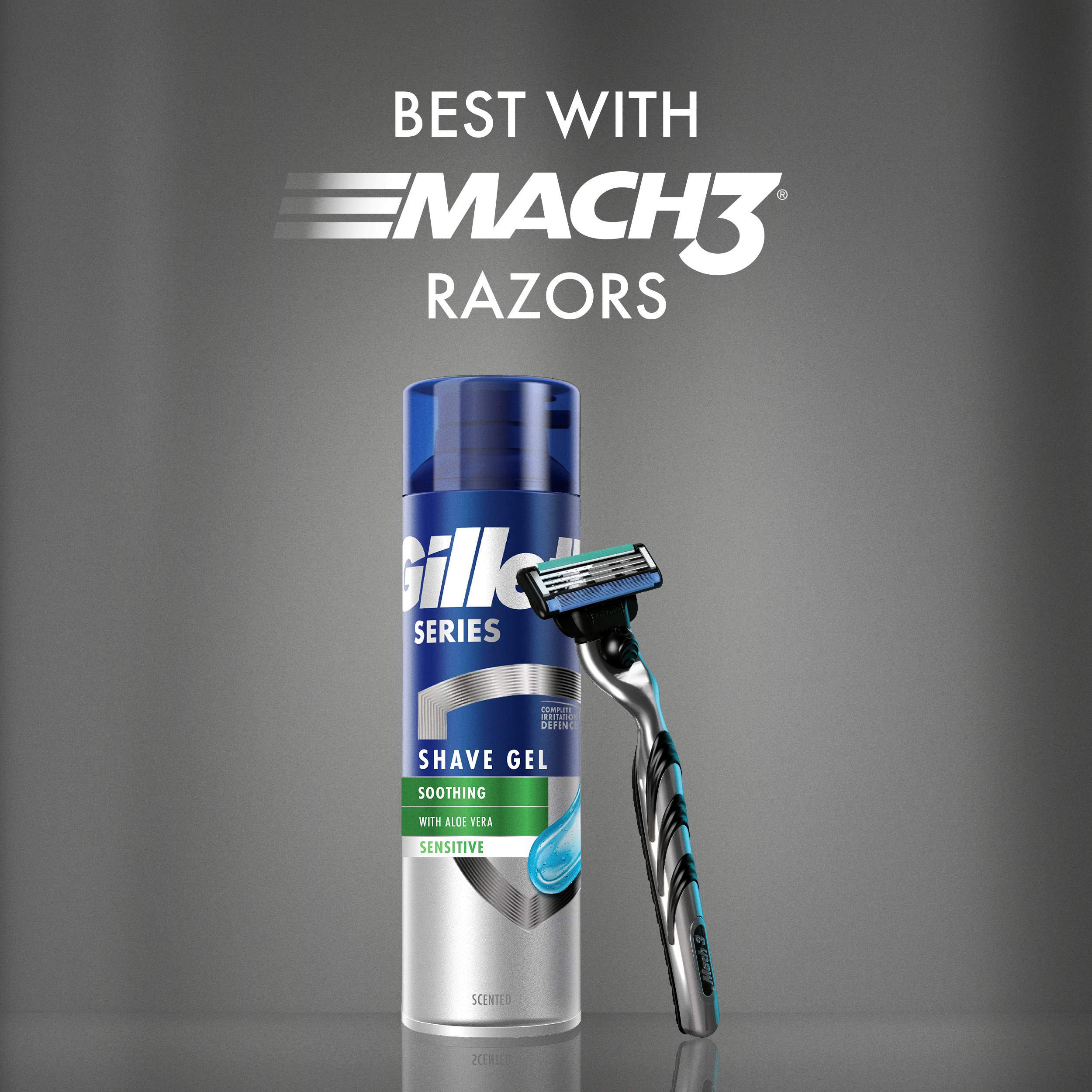 Gillette Series Sensitive Men's Shaving Gel 2x200ml 400 ml (obrázok 3)