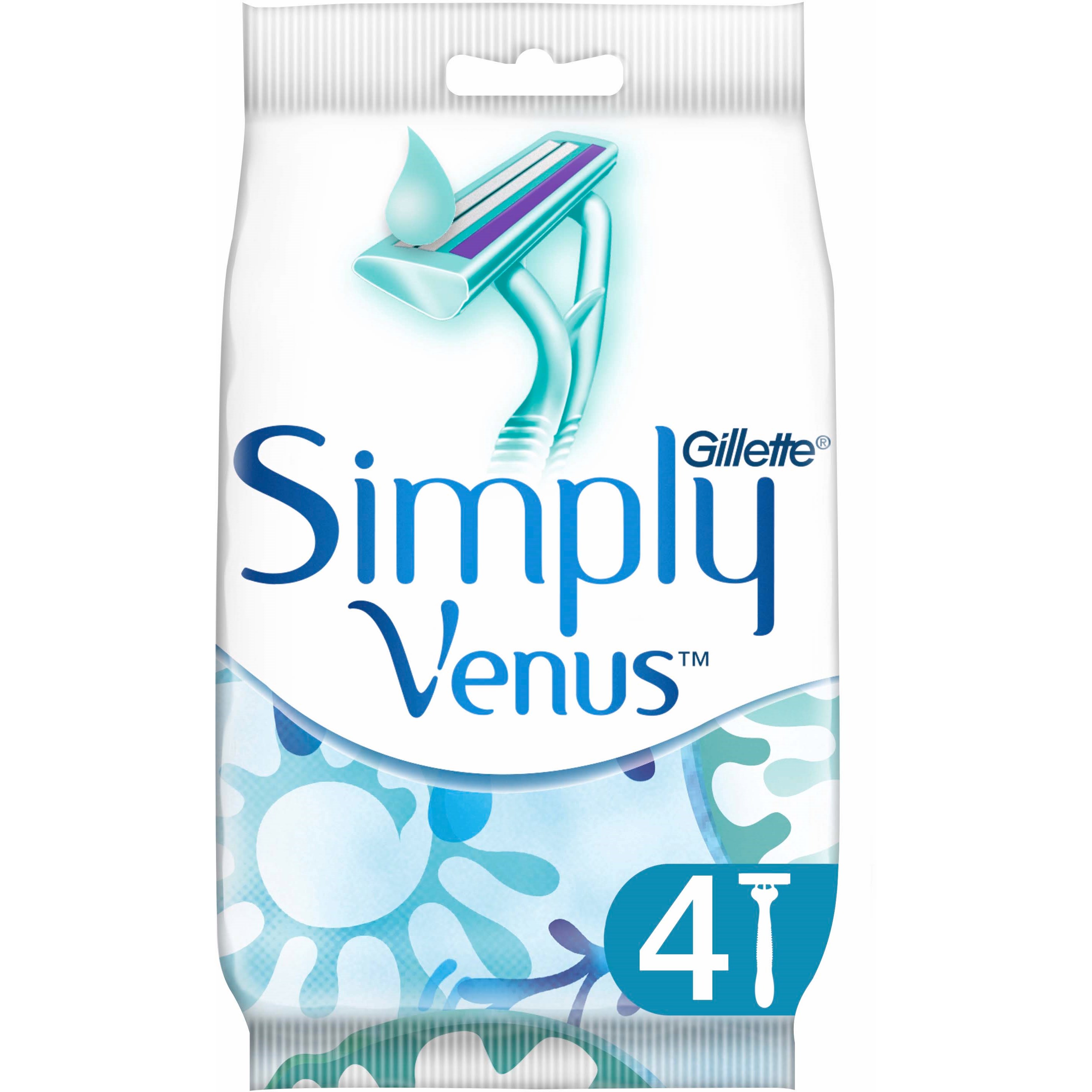 Gillette Venus Simply 2 Womens Disposable Razors 4 count