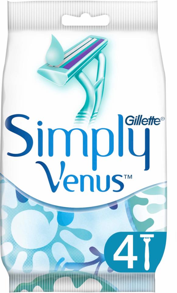 Gillette Simply Venus 2 Women's Disposable Razors 4 count