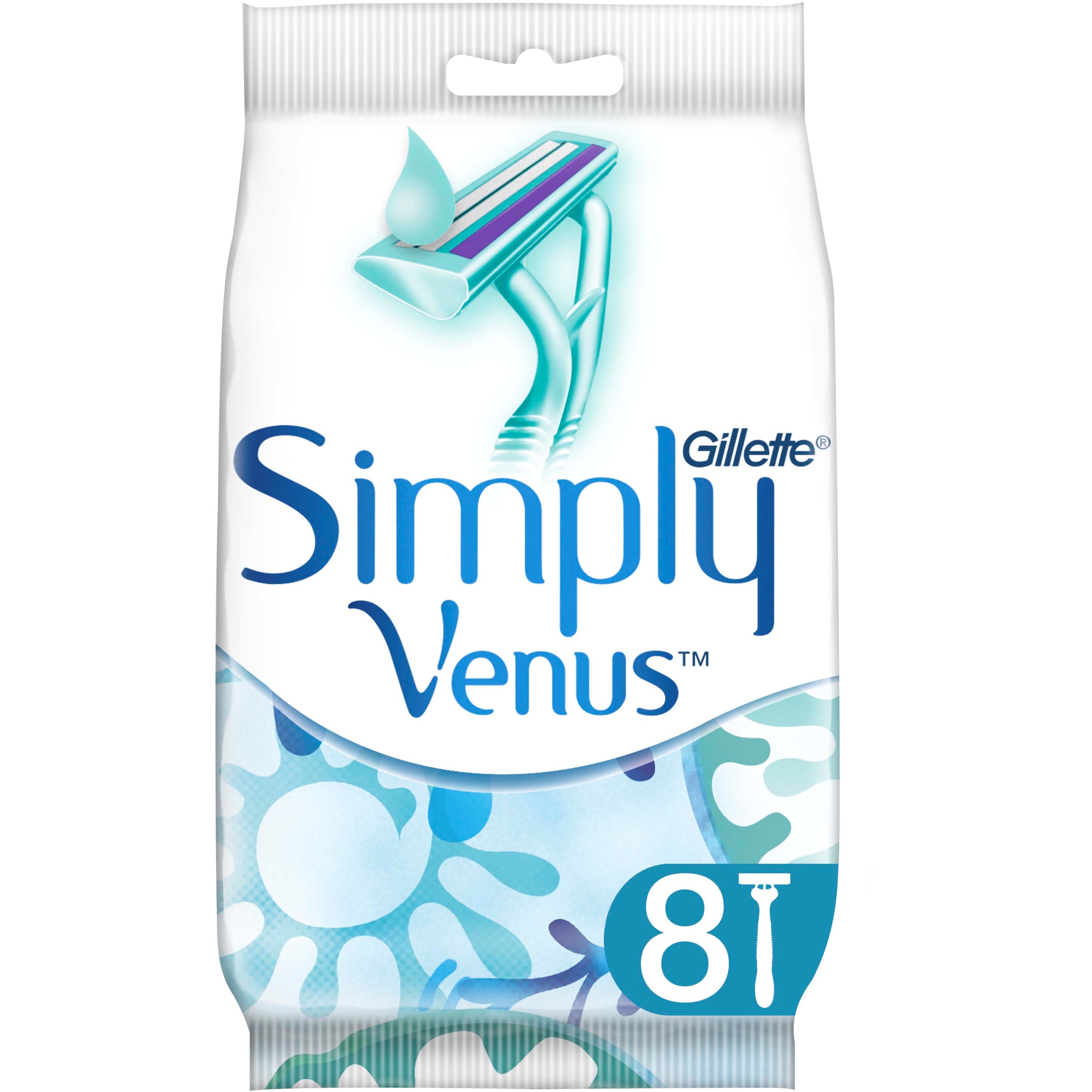 Läs mer om Gillette Venus Simply 2 Womens Disposable Razors 8 Count