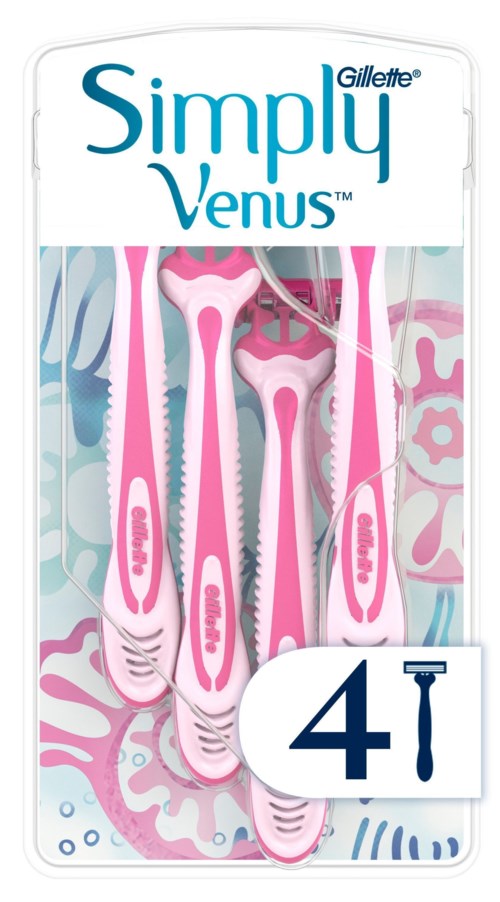 Gillette Venus Simply Venus 3 Disposable Razors Pack Of 4 16 st