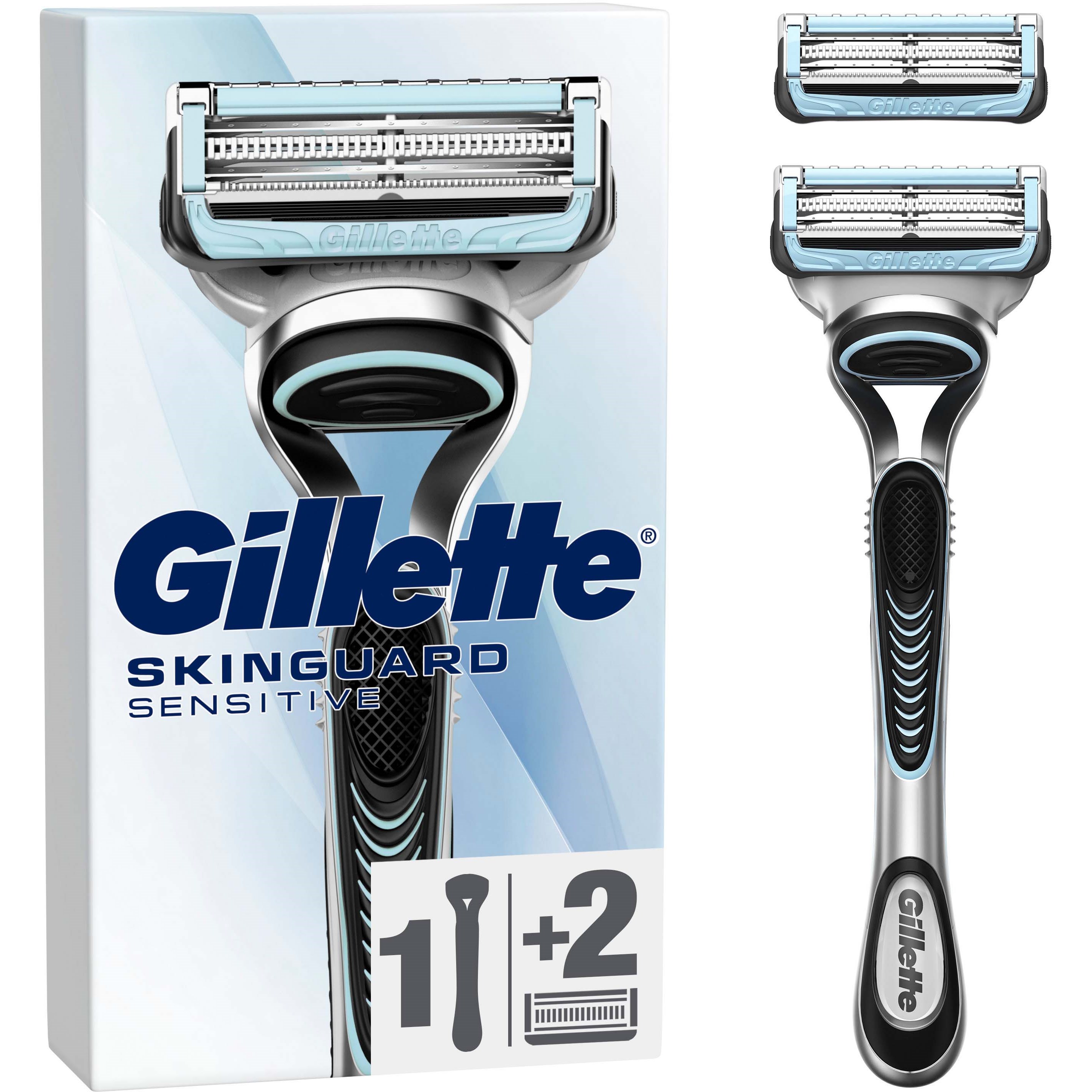 Zdjęcia - Maszynka / ostrze Gillette SkinGuard Sensitive Men’s Razor 1 Handle 2 Blade Refills 