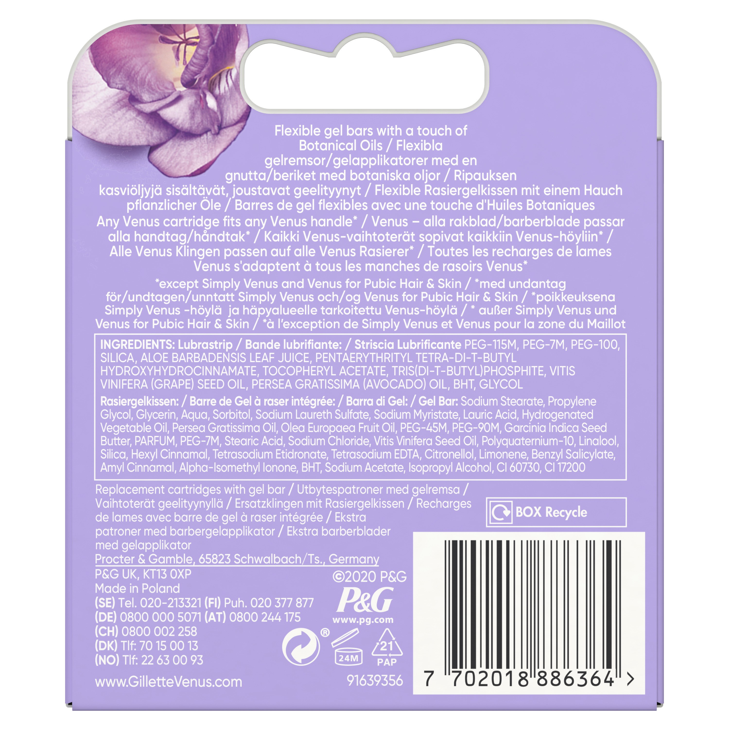 Gillette Venus ComfortGlide Breeze Razor Blades 4-pack 4 szt. (obrázok 6)