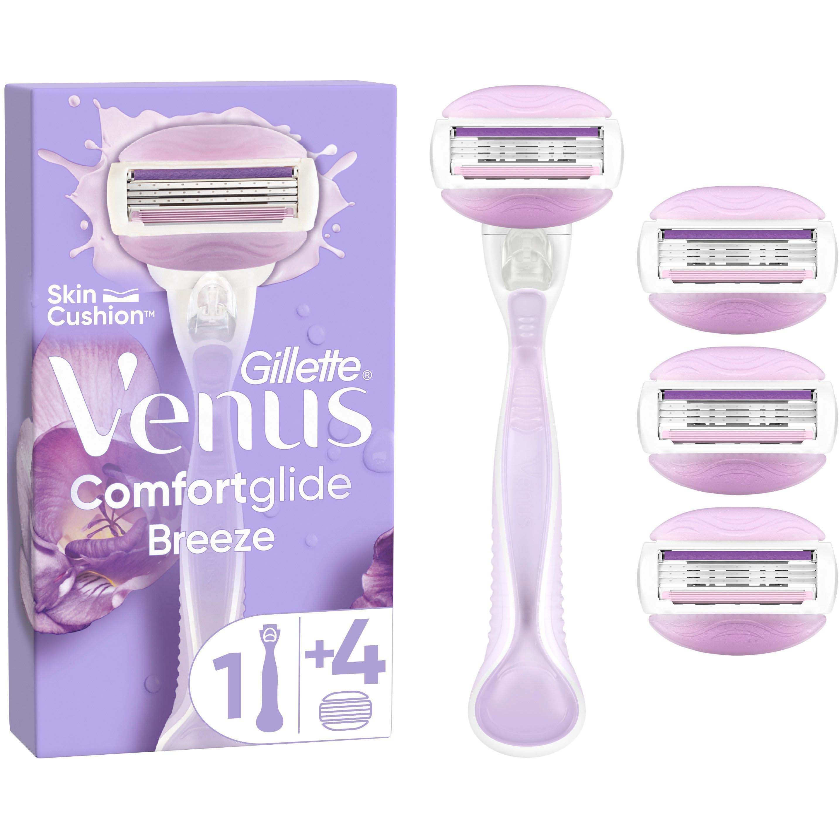 Gillette Venus Comfortglide Breeze razor 4 razor blade refills