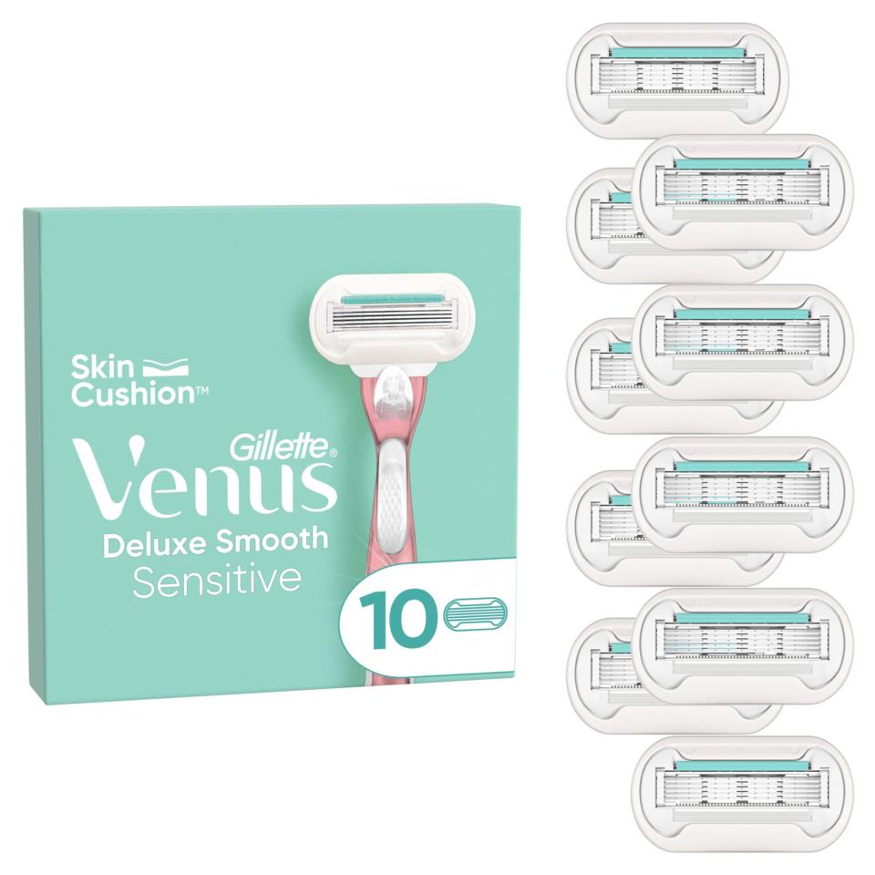 Gillette Venus Deluxe Smooth Sensitive Razor Blades 10 count