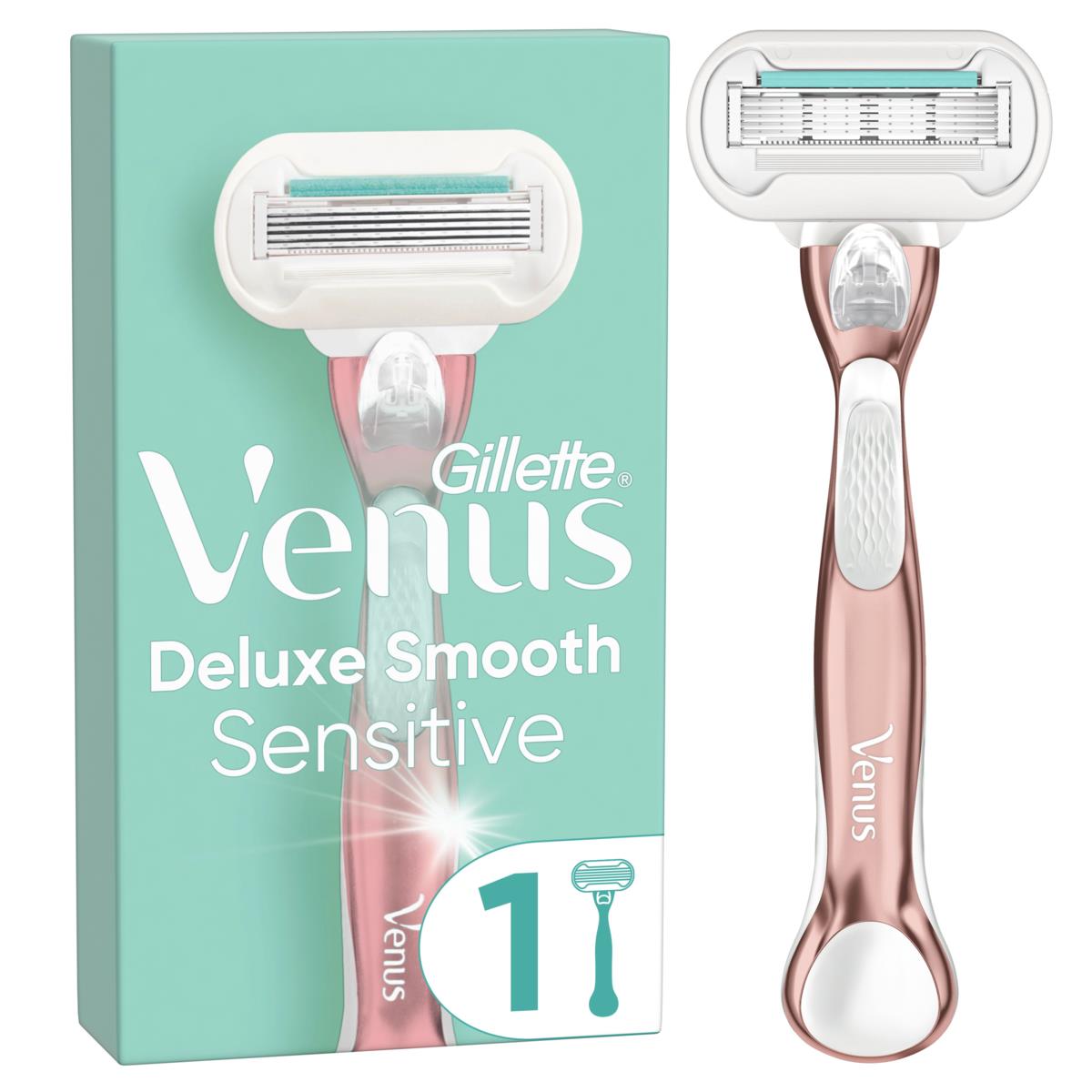 Gillette Venus Deluxe Smooth Sensitive RoseGold Razor - 1 Blade | lyko.com