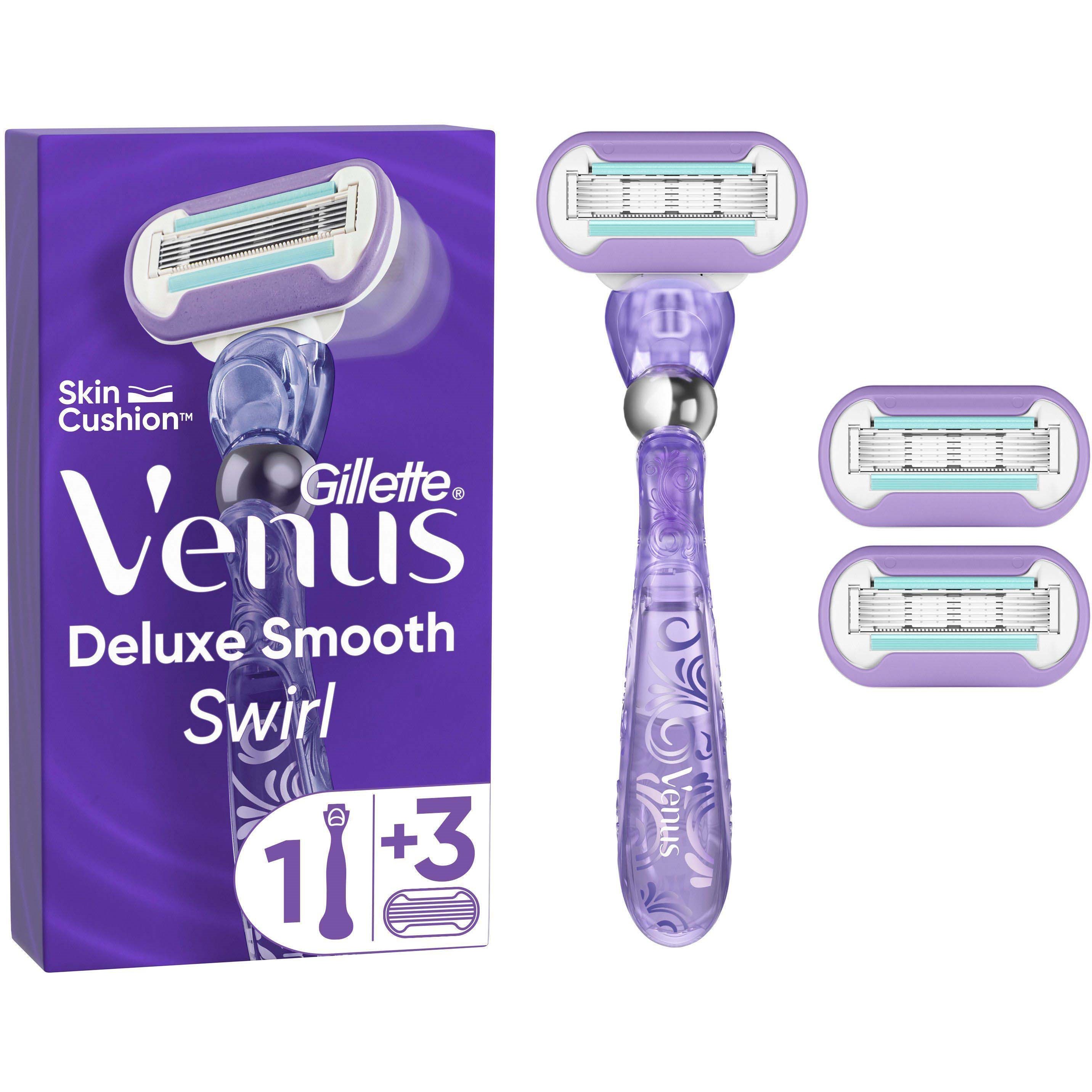 Läs mer om Gillette Venus Deluxe Smooth Swirl Razor 3 razor blade refills