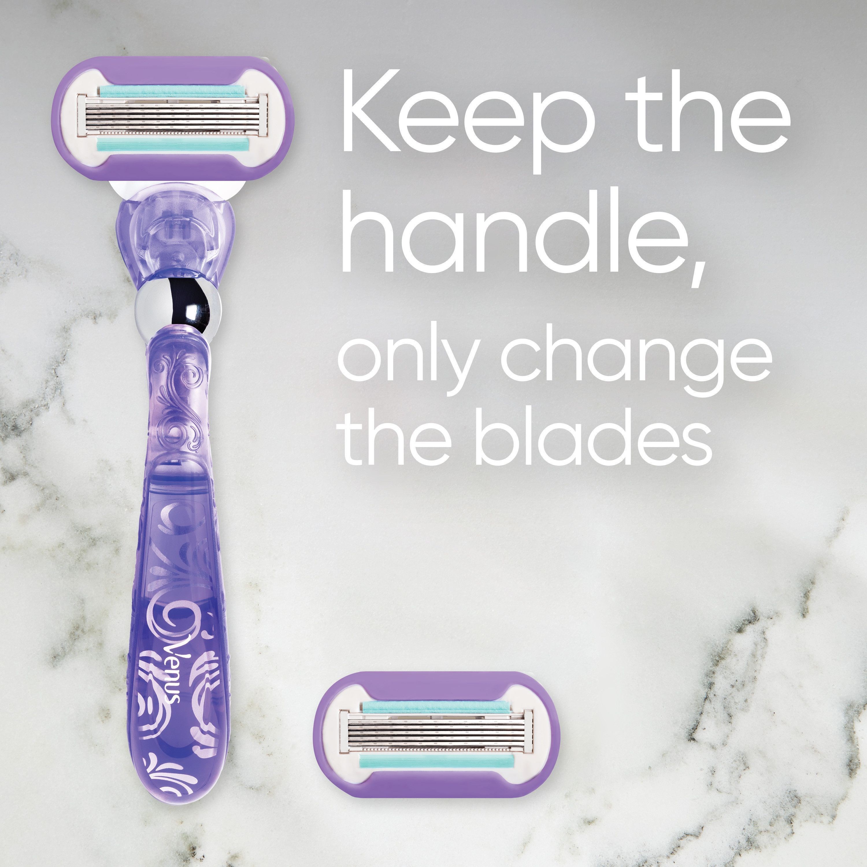 Gillette Venus Deluxe Smooth Swirl Razor 3 razor blade refills (obrázok 5)