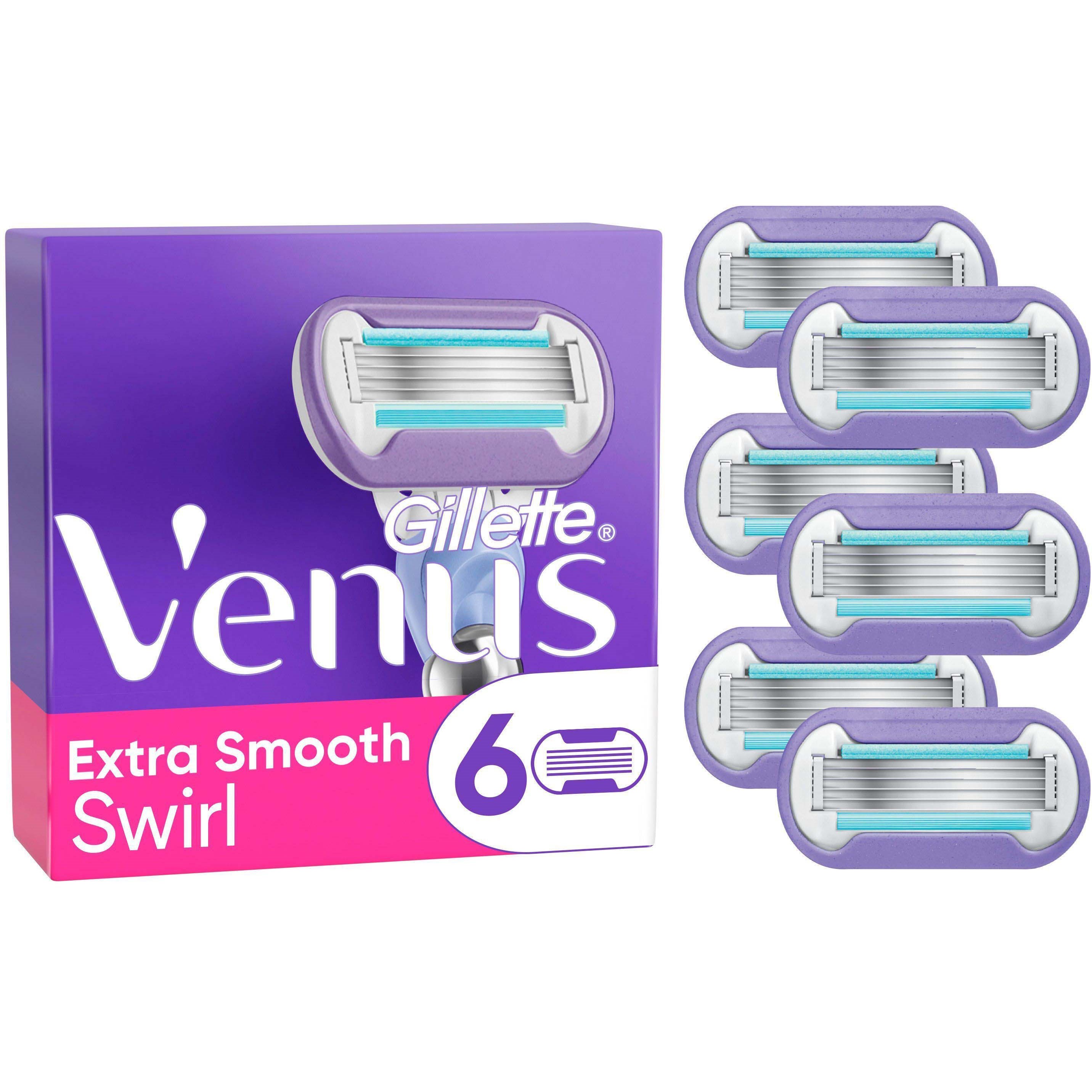Venus - Gillette Venus Extra Smooth Swirl Barberblade - Purple/white - 6 Stk