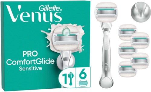 Gillette Venus Pro ComfortGlide Sensitive Razor & Holder 6 st
