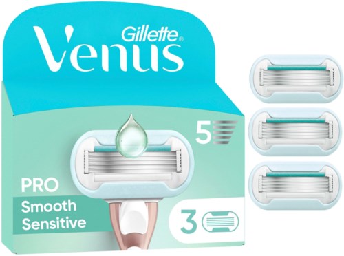 Gillette Venus Pro Smooth Sensitive Razor Blades 3 st