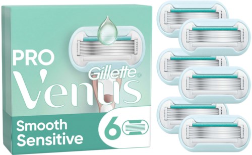 Gillette Venus Pro Smooth Sensitive Razor Blades 6 st
