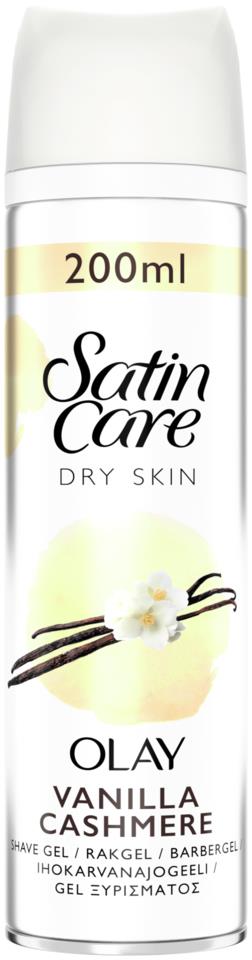 Gillette Venus Satin Care Shaving Gel Dry Skin Vanilla Cashmere