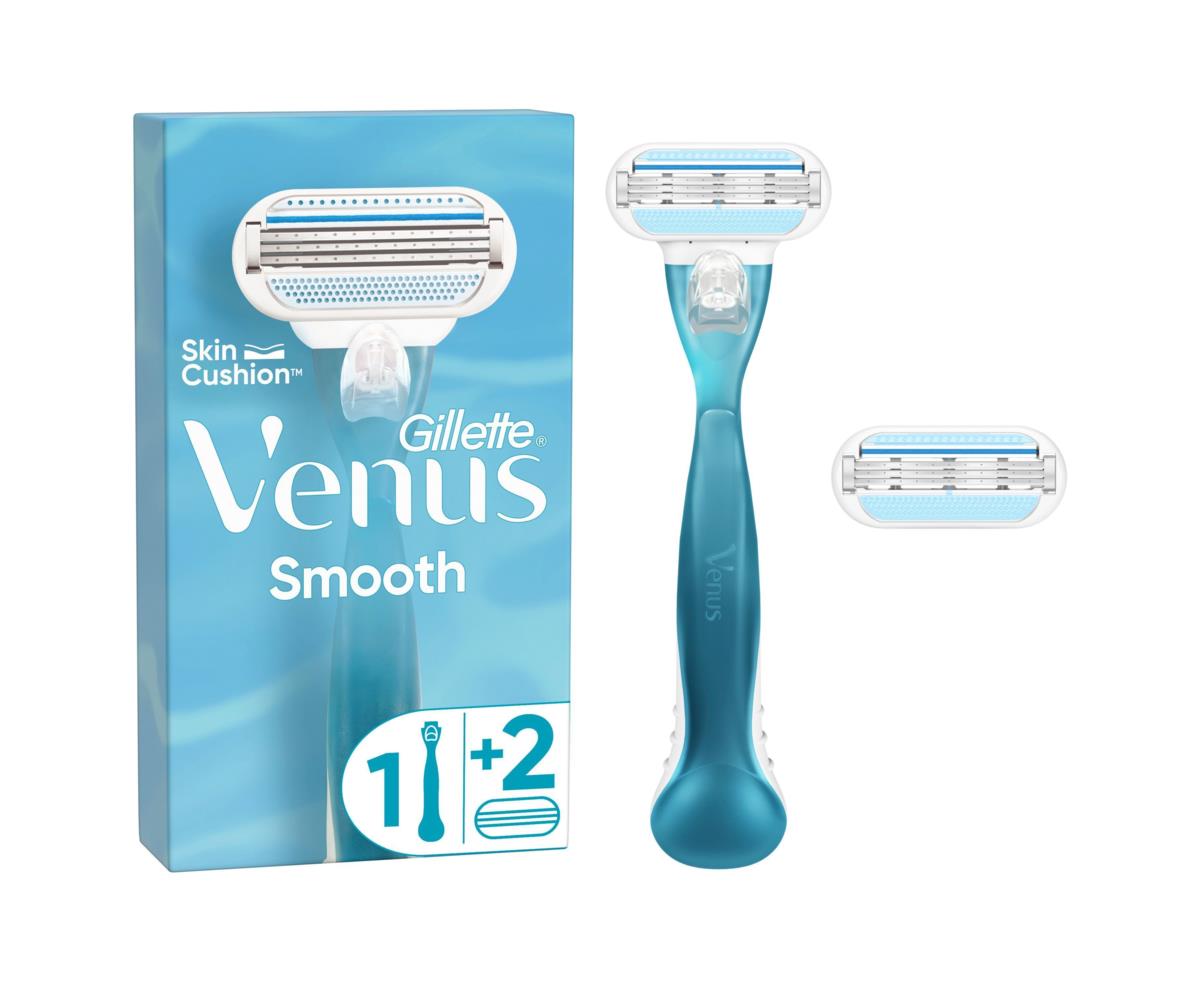 Length Venus Razor Gillette Venus Smooth Razor 2 razor blade refills | lyko.com