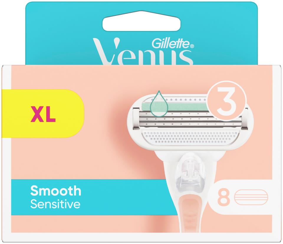 Gillette Venus Smooth Sensitive Razor Blades x8