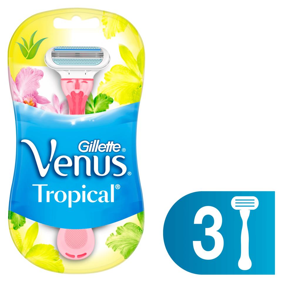 Gillette Venus Tropical Disposable Razors, Pack Of 3