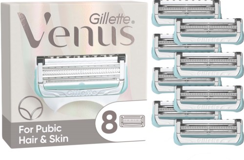 Gillette Venus For Pubic Hair and Skin 8 Razor Blade Refills