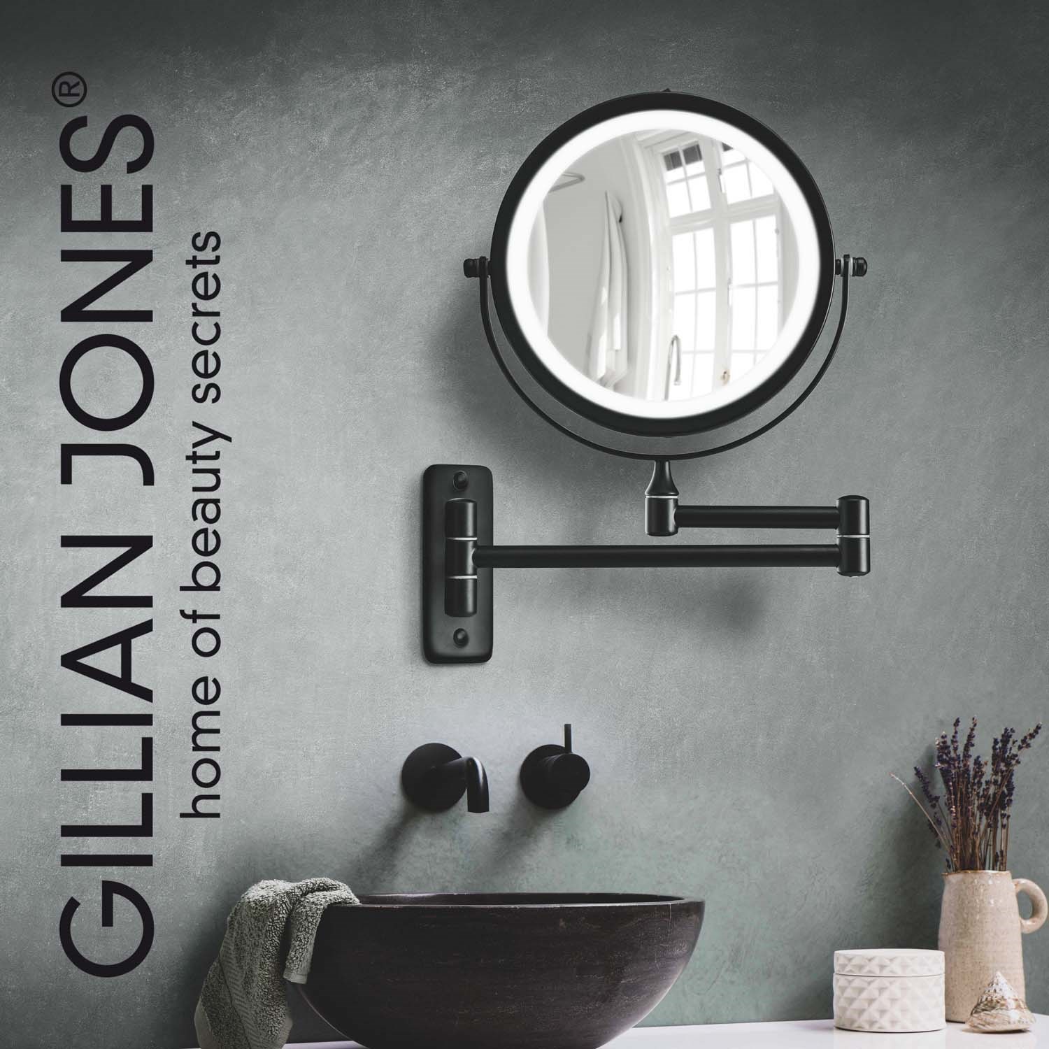 Gillian Jones Double-sided Wall Mirror with LED light Black (obrázok 5)