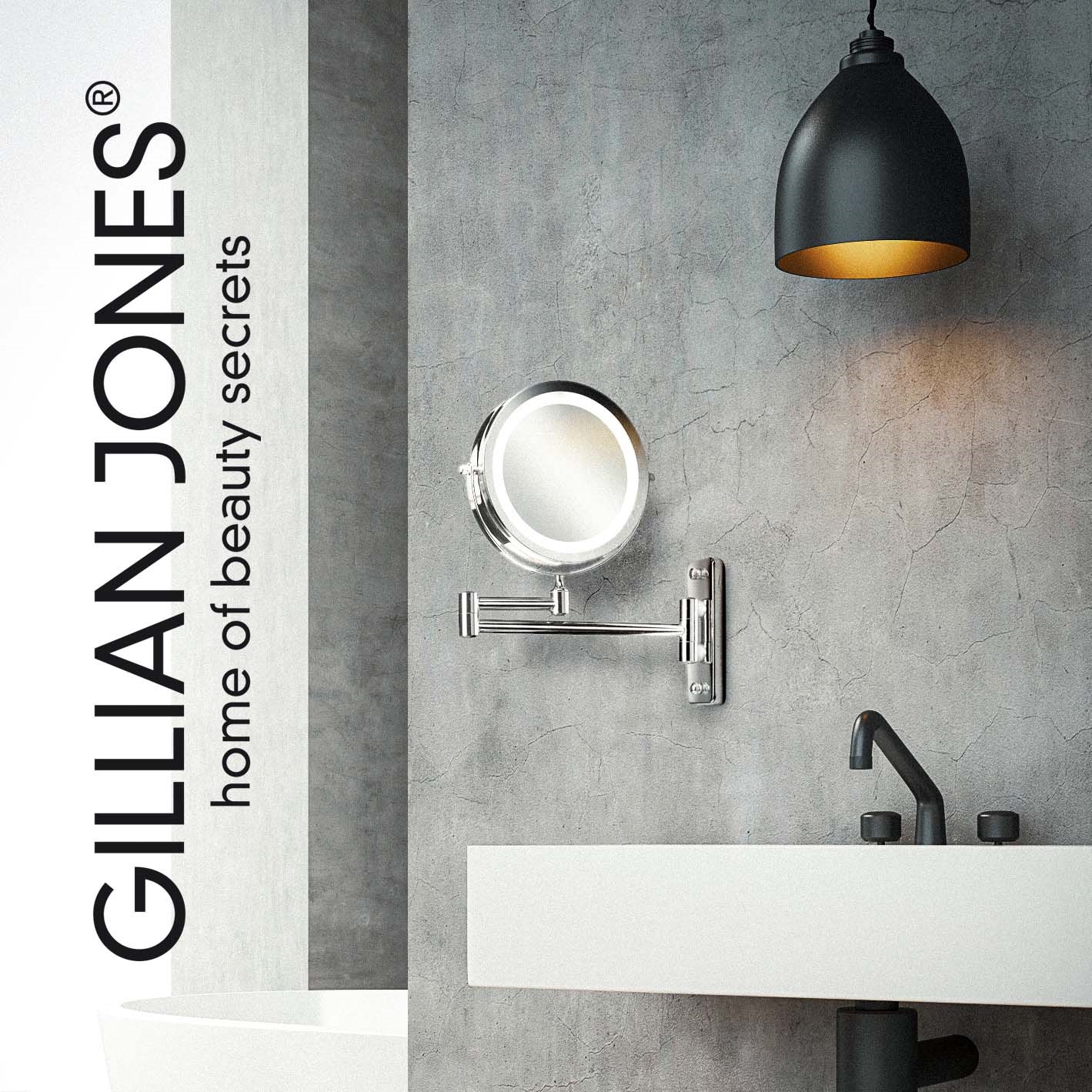 Gillian Jones Double-sided Wall Mirror with LED light Silver (obrázok 3)
