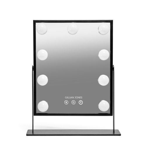 Gillian Jones Makeup Artist Mirror with 9 powerful LED bulbs Black