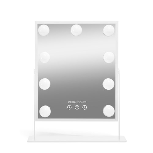 Gillian Jones Makeup Artist Mirror with 9 powerful LED bulbs White
