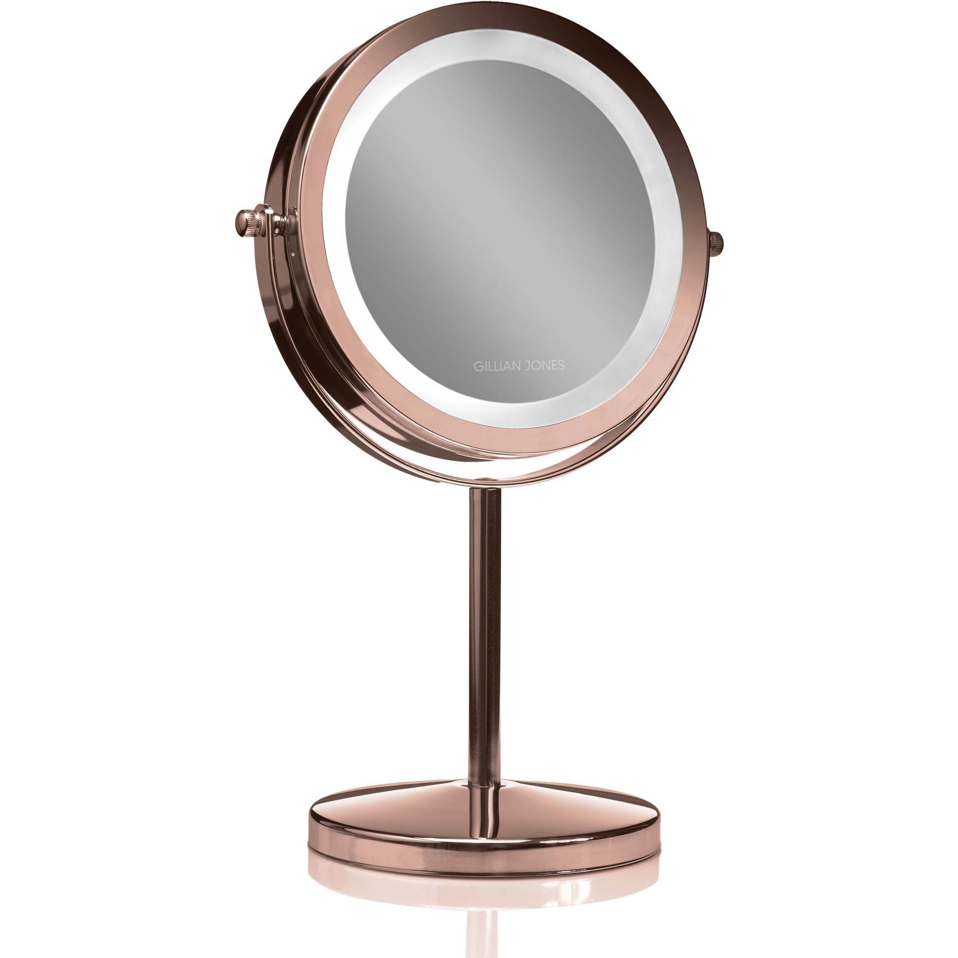 Läs mer om Gillian Jones Table Mirror With Led Light & x10 Magnification Copper