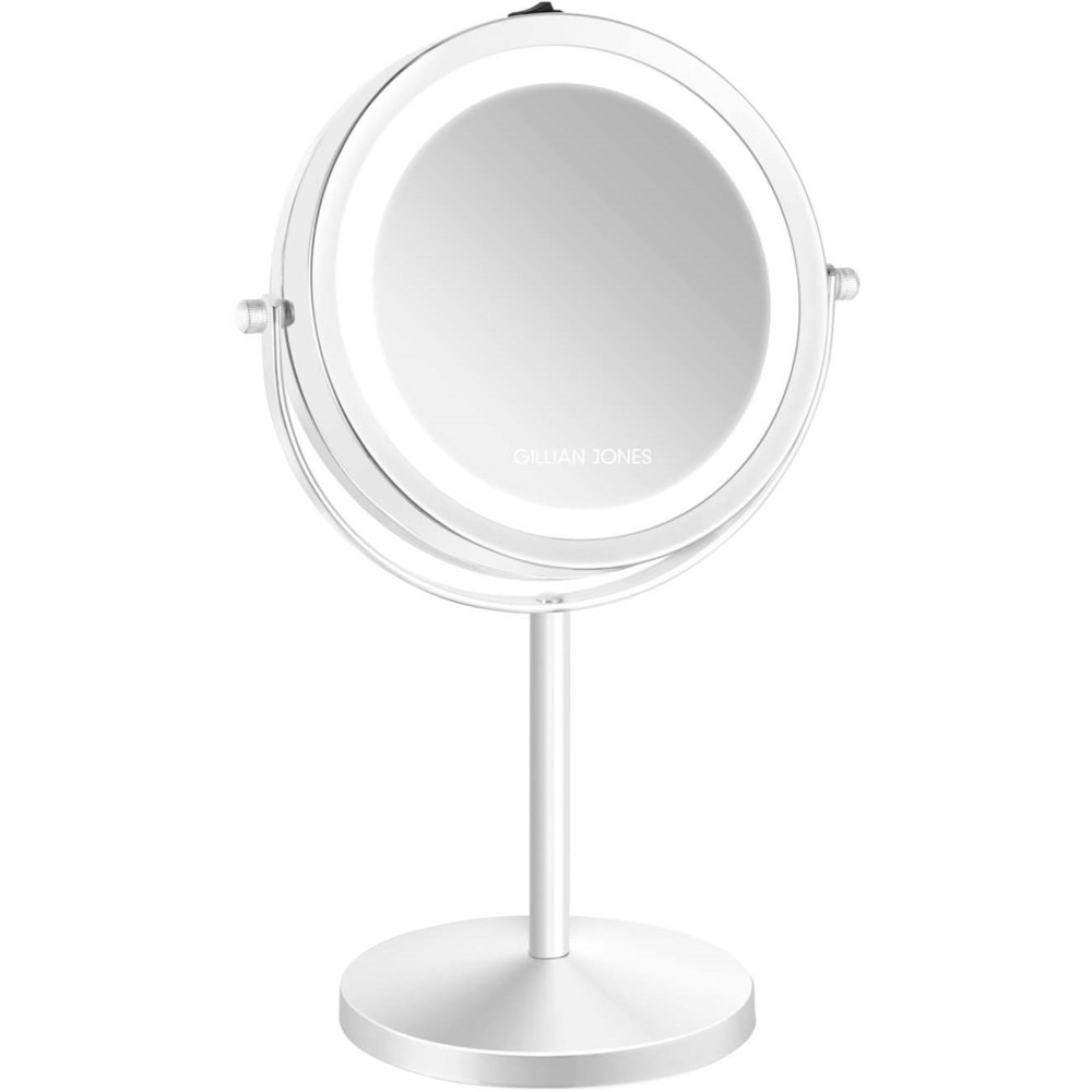 Gillian Jones Gillian Jones Table Mirror With Led Light & X10 Magnification White