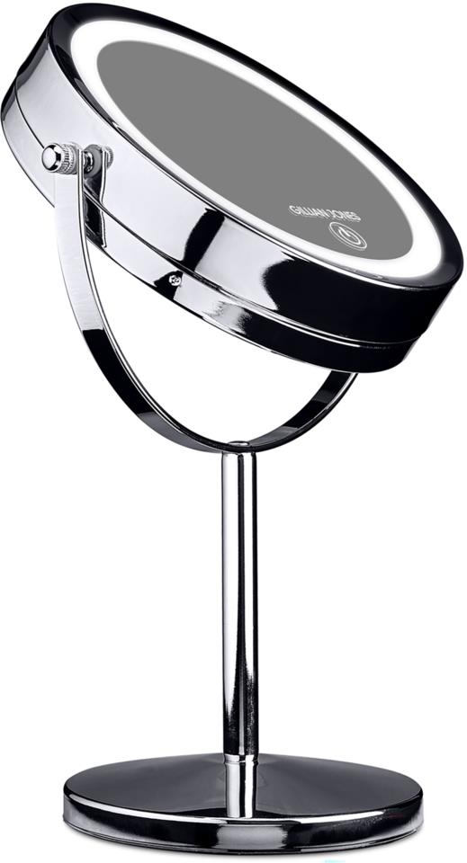 Gillian Jones Table Mirror with LED Light & Touch x1/10 Magnification Gunsmoke