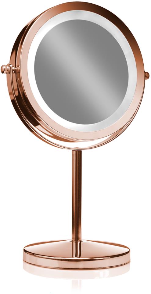 Gillian Jones Table Mirror with LED Light x1/10 Magnification Rose Gold