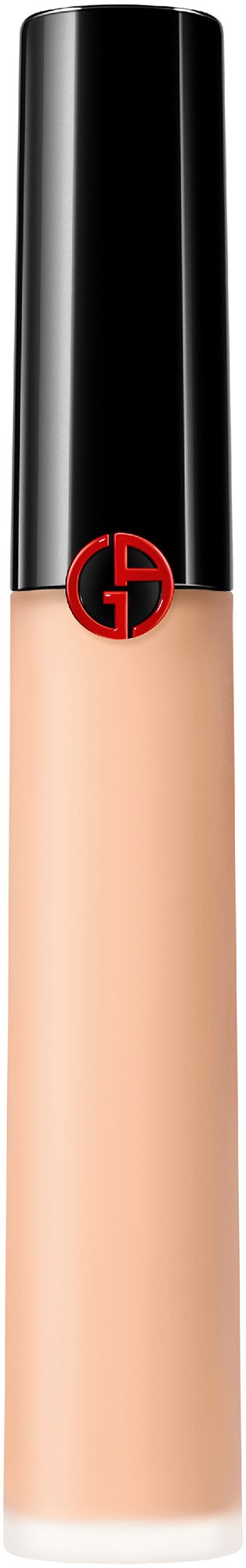Ein Lippenstift mit schwarzem Deckel und roten Giorgio Armani-Logo.