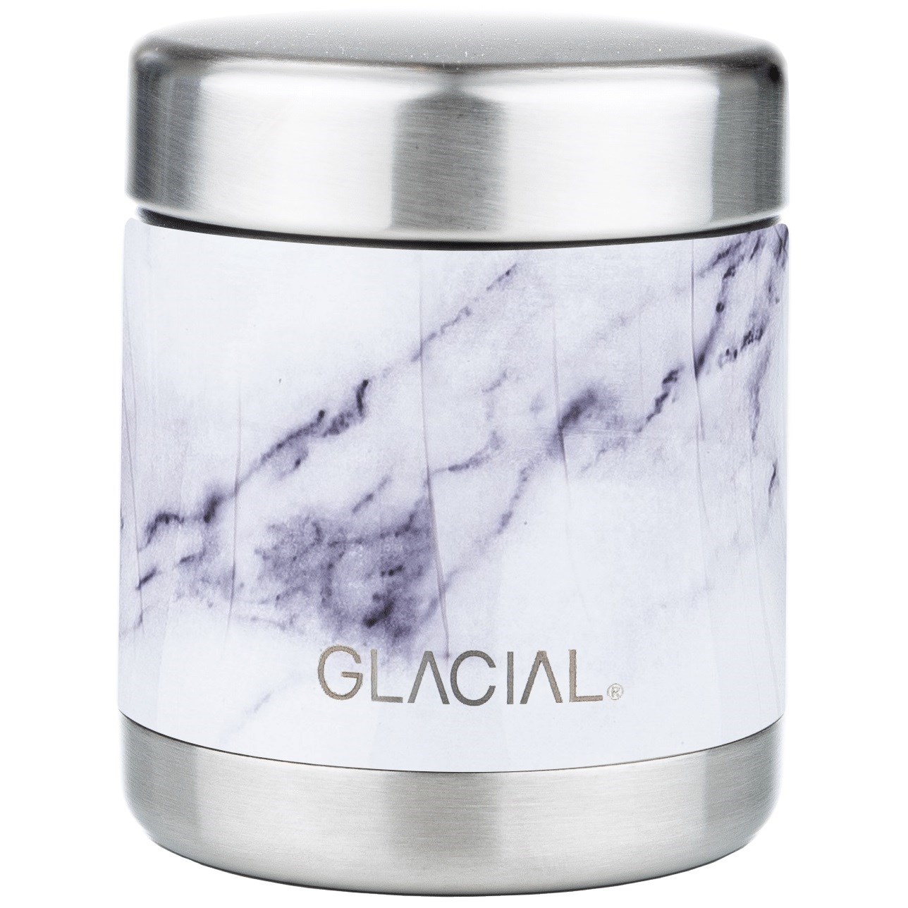 Läs mer om Glacial Food Jar White Marble
