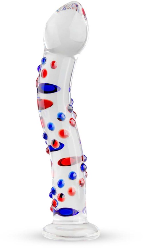 Gläs Dotted Textured Sensual Glass Dildo