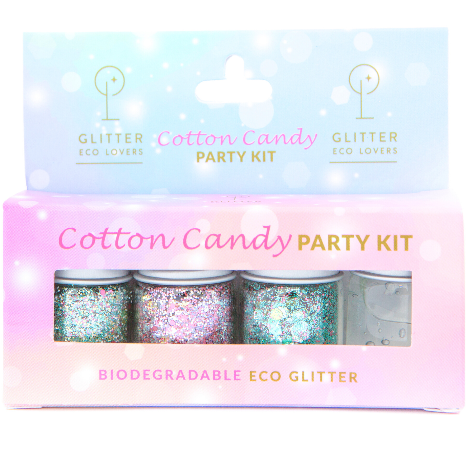 Läs mer om Glitter Eco Lovers Cotton Candy Party Kit 24 ml