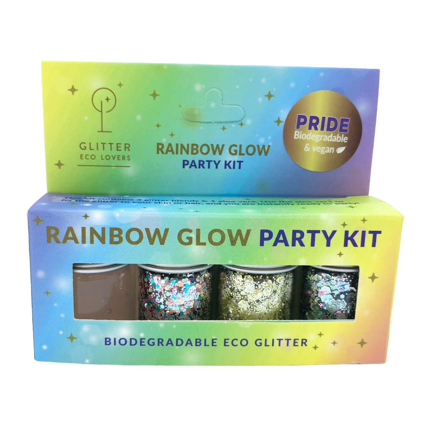 Läs mer om Glitter Eco Lovers Rainbow Glow Party Kit 24 ml