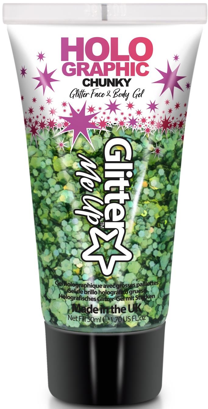 Glitter Me Up Holographic Face & Body Glitter Gel Green Envy | lyko.com