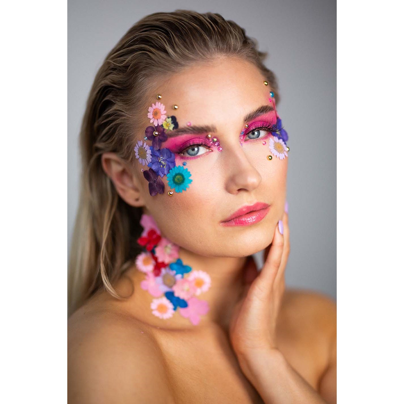 Glitternisti Face Flowers White & Greens (obrázok 3)