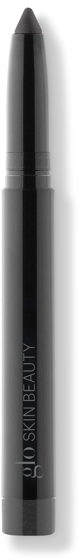 Ein schwarzer Stift mit Deckel, beschriftet 'Skin Beauty', vor schwarzem Hintergrund.