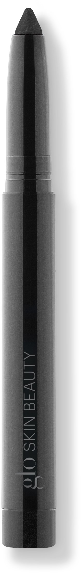 Ein schwarz gefärbtes Kosmetikprodukt in Stiftform mit der Beschriftung 'Skin Beauty' und spitzem Ende.