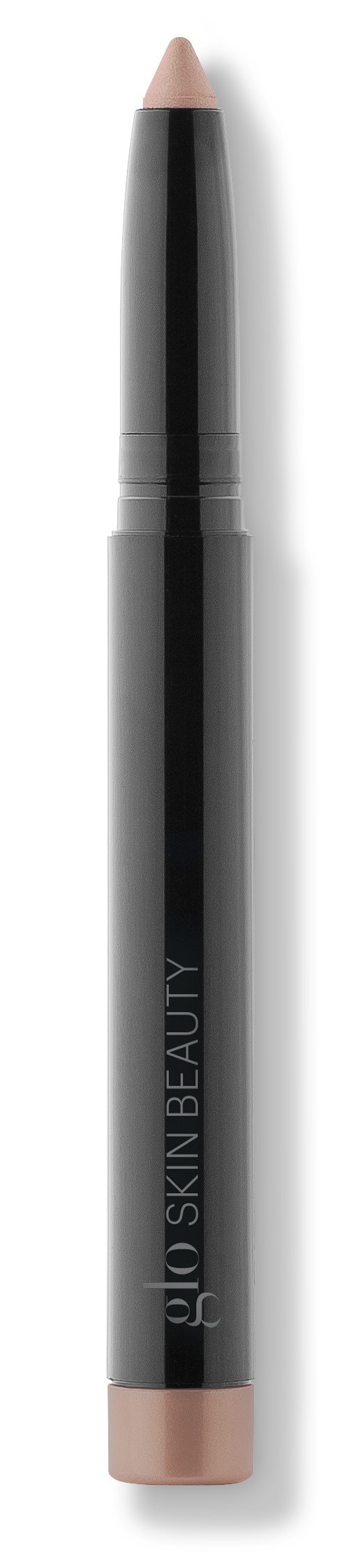 Ein doppelseitiger Makeup-Stift mit einem beigefarbenen Ende und einem rosafarbenen Ende, beschriftet 'GLOW SKIN BEAUTY.'
