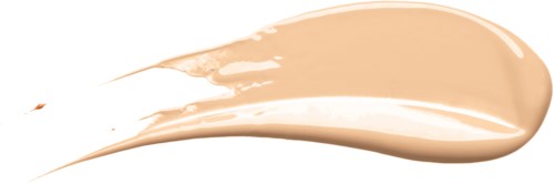 En stripe med beige flytende sminke jevnt ut på en svart bakgrunn.