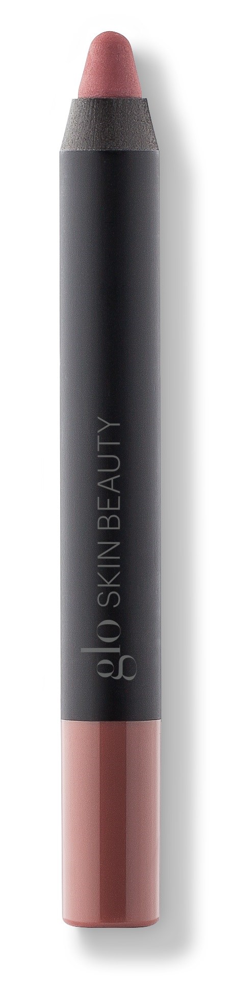 En dubbeländad makeupkrita med hudfärgade nyanser, svart och rosa, märkt 'Skin Beauty' på kroppen.
