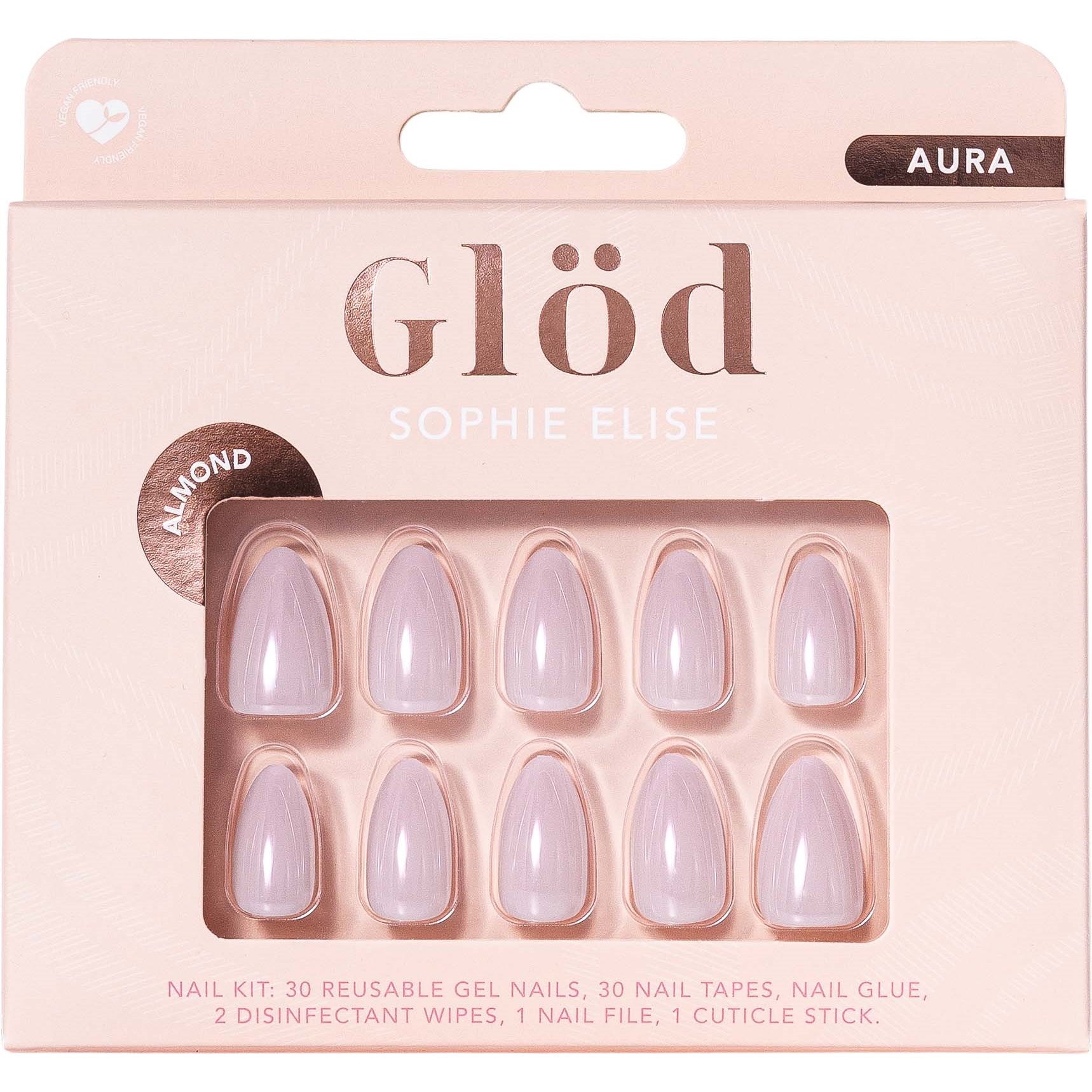 Gl&ouml;d Sophie Elise Gel Nails Almond Aura